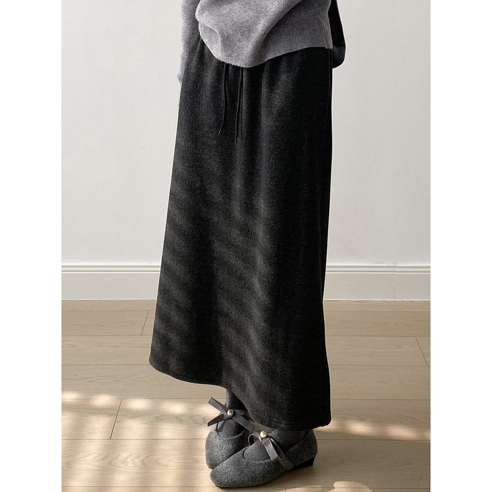 言双 松紧高腰加绒半身裙女 冬季直筒休闲a字后开叉针织长裙G8610,女装/女士精品,半身裙,淘宝优惠券,粉丝福利购,淘宝优惠卷