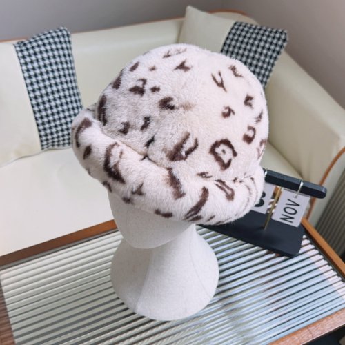 獭兔渔夫帽豹纹毛绒蒙古帽护耳帽