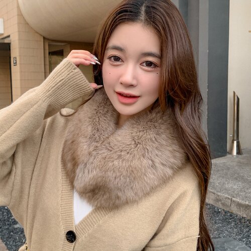 双面毛狐狸毛围巾女獭兔毛内衬