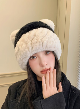 以沫小熊帽出游韩版女冬天