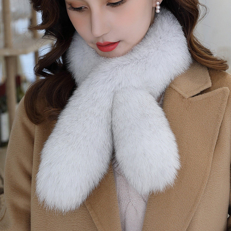 狐狸毛围巾女冬天双面毛韩版2020新款时尚保暖百搭皮草毛围脖包邮