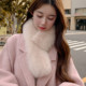 爆款 韩国秋冬女 夹子款 特价 狐狸毛围巾围脖狐狸毛领子皮草围巾长款