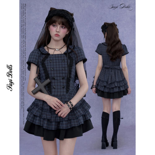 SagiDolls少女斗志 甜美叛逆公主双排扣蛋糕连衣裙lolita显瘦百搭