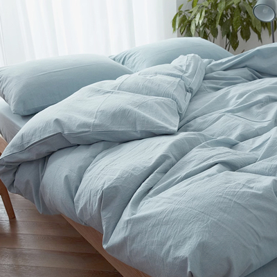 全棉色织水洗棉被套床单