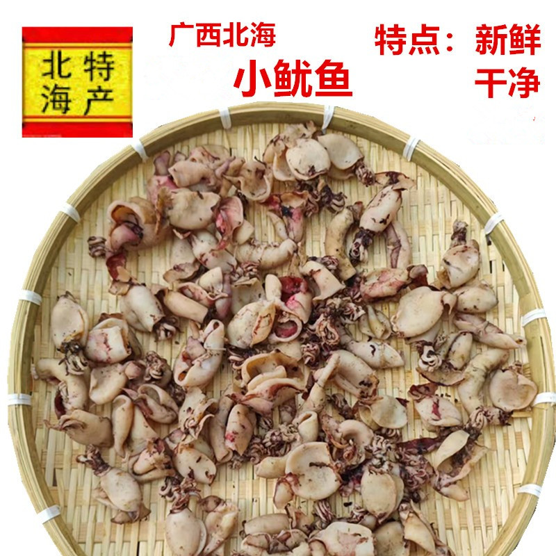 广西北海渔民自晒小鱿鱼仔鱿鱼块