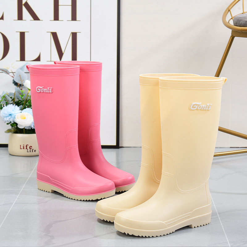 高筒加厚水靴女款外穿时尚雨靴