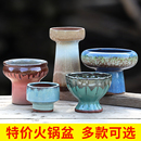 清仓网红多肉植物悬崖老桩蘑菇火锅盆阳台家用陶瓷创意花盆49 特价