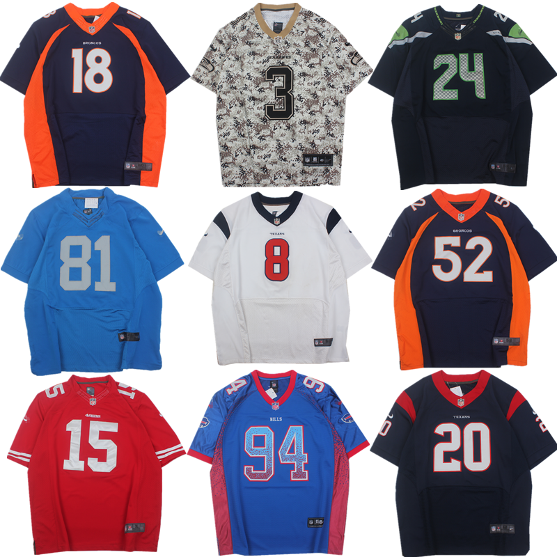 古着原宿街头数字橄榄球短袖