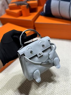 凯莉 娃娃8u冰川蓝拼TO雾霾蓝手提包斜挎包