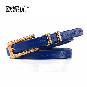 女士真皮细腰带韩版针扣牛皮皮带女款简约百搭裤带装饰裙带夏多色