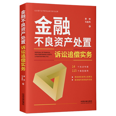 正版金融不良资产处置诉讼追偿实务 郭帅 马金风 中国法制出版社 金融不良资产处置诉讼典型案例 裁判规则法律实务教材教程书