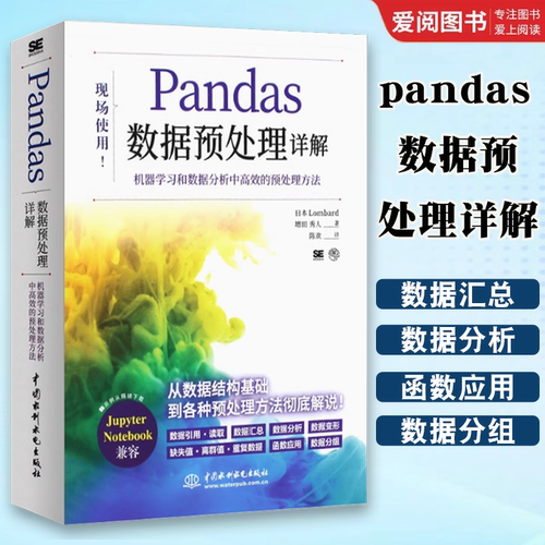 正版pandas数据预处理详解 现场使用 中国水利水电出版社 机器学习和数据分析中高效的预处理方法教材教程书籍