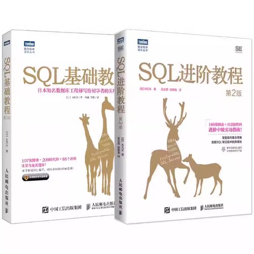 正版全套2册 SQL基础教程 SQL进阶教程 第二版 人民邮电出版社 数据分析优化查询注入攻击与防御入门程序设计教材教程书籍