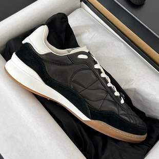 代工厂品质# 油蜡皮网球鞋小香风菱格纹棒球鞋德训鞋休闲运动鞋女