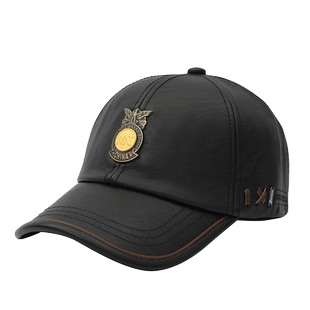 蒙奈特帽子男时尚新款冬季加厚保暖户外男士秋冬棒球帽皮帽鸭舌帽