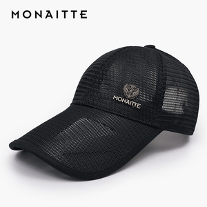 蒙奈特帽子男夏季新款鸭舌帽网眼透气防晒遮阳太阳帽潮牌棒球帽女