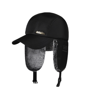 蒙奈特帽子男冬季新款保暖加厚加绒护耳鸭舌帽棒球帽骑车雷锋帽女