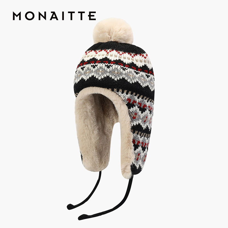蒙奈特儿童加绒保暖护耳帽