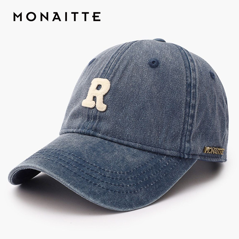 蒙奈特帽子男秋冬鸭舌帽防晒遮阳时尚运动字母休闲牛仔棒球帽女潮