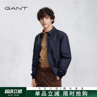 外套纯色翻领休闲美式 GANT 甘特秋冬季 男士 通勤夹克 复古百搭时尚