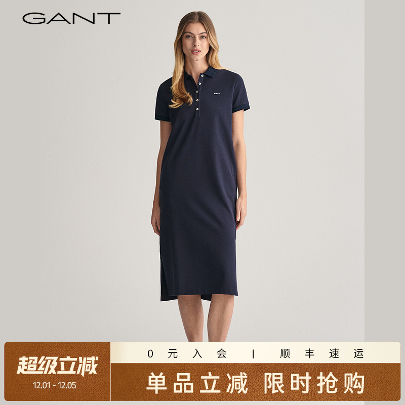 GANT/甘特女士休闲POLO领连衣裙