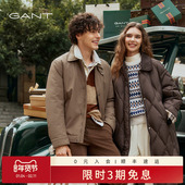 羽绒服 甘特25秋冬男白鹅绒翻领轻暖短款 哈灵顿羽绒夹克 GANT