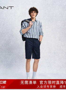 GANT/甘特男士通勤微弹休闲短裤