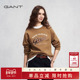 GANT 休闲运动卫衣 加绒上衣重工刺绣美式 甘特25秋冬新款 女生厚款