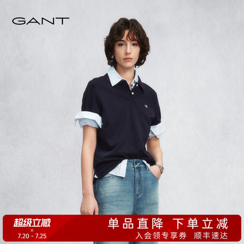 GANT/甘特女士珠地棉翻领POLO衫