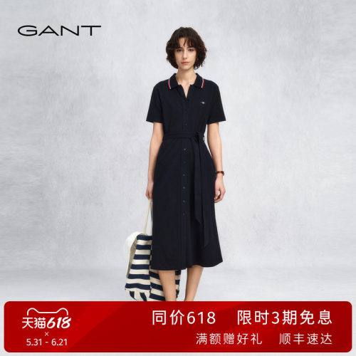 GANT/甘特女士翻领POLO裙连衣裙