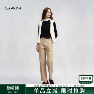 不易皱微弹职场百搭通勤休闲裤 GANT 小脚裤 锥形女裤 甘特秋冬新款