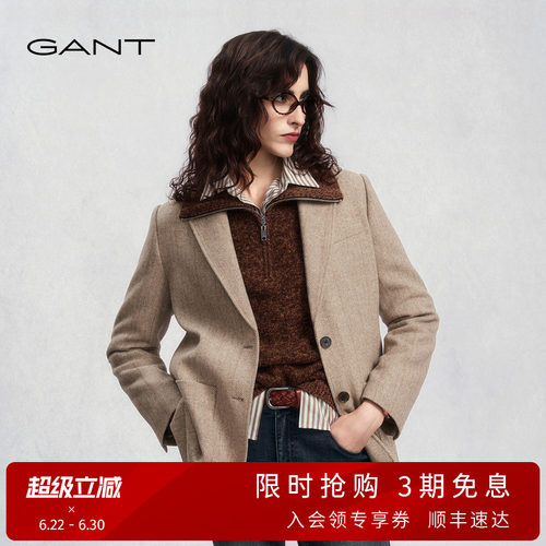 GANT/甘特女士纯羊毛单西服外套