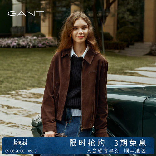 GANT/甘特羊反绒皮衣夹克女外套