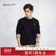 GANT T恤 纯棉圆领卫衣纯色百搭刺绣logo长袖 甘特2025秋冬新款 男士