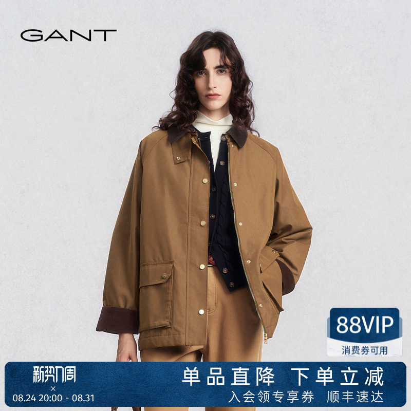 GANT/甘特女士巴恩风棉服外套图片