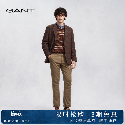 GANT/甘特男士复古通勤休闲裤