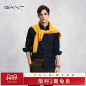 牛津纺衬衫 GANT 甘特25年秋冬男士 纯棉休闲百搭纯色长袖 衬衣