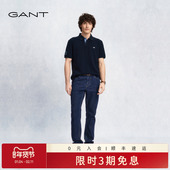 甘特26春夏新款 复古蓝五袋裤 男士 GANT 微弹直筒裤 美式 水洗牛仔裤