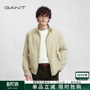 GANT/甘特秋冬新款男士夹克复古老钱风美式休闲立领棉质通勤外套