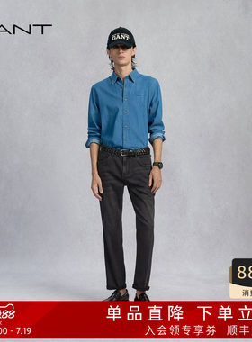 GANT/甘特修身经典黑色牛仔裤