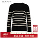 针织衫 GANT甘特春季 女 气质简约修身 条纹圆领套头长袖 新款 毛衣时尚