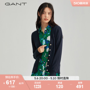 女士经典 时尚 V领针织衫 4806133 GANT甘特新款 开衫 毛衣