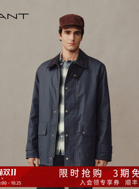 GANT/甘特男复古巴恩风工装棉服