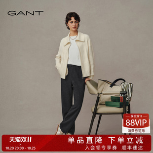【高智系列】GANT/甘特26秋冬女士复古老钱锥形休闲裤针织小脚裤