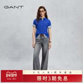 轻薄柔软做旧潮流休闲牛仔裤 GANT 甘特26春夏女士纯棉宽松阔腿裤