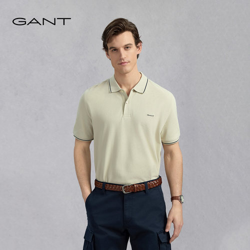 GANT/甘特夏纯棉通勤短袖POLO衫