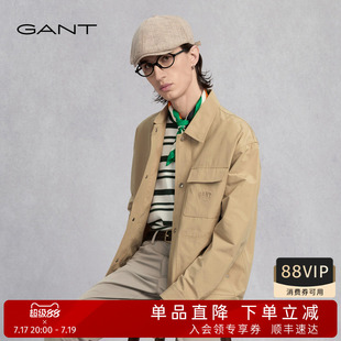 GANT/甘特春秋季新款男士美式休闲外套复古翻领通勤行政风夹克衫
