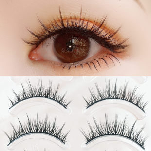 201柔软尖尾自然仙女假睫毛手工交叉素颜裸妆浓密COS眼睫毛女5对