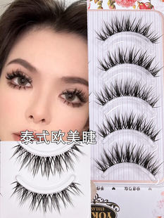 欧美妆假睫毛超细透明软梗自然恶魔漫画眼浓密眼睫毛素颜 1003泰式