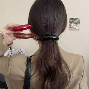 秋冬新款香蕉夹后脑勺盘发扣一字夹气质半扎发夹扭扭夹子头饰发卡